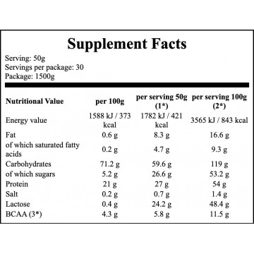 Power Weight Gainer - 1500g - Vanilla - 2