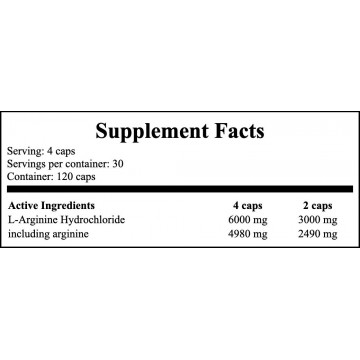 L-Arginine 1500 - 120caps. - 2