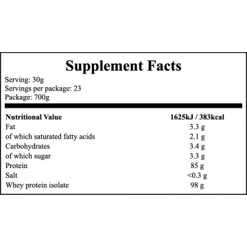 Whey Isolate - 700g - Vanilla - 2