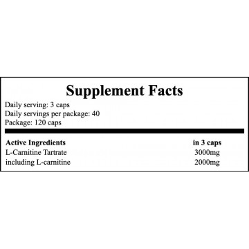 L-Carnitine 3000 - 120caps. - 2