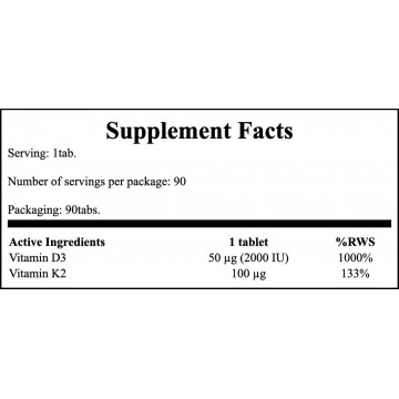 D3+K2 - 90tabs. - 2