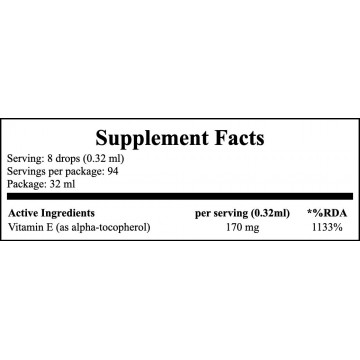 Vitamin E-Oil (d-alpha Tocopherol) 253IU - 30ml - 2