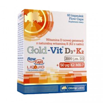 Gold-Vit D3+K2 2000 IU - 60caps. - 2