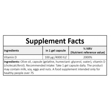 Vitamin D3 4000IU - 120softgels x12 - 2