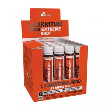 L-Carnitine 3000 Extreme Shot Glass Ampoule - 25ml - Orange x9 - 2