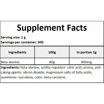 Beta Alanine - 300g - Crazy Lemon - 2