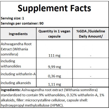 Ashwaghanda - 90caps. - 2