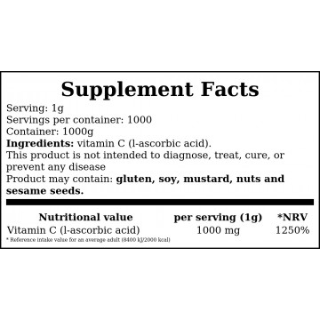 Vitamin C (l-ascorbic acid) - 1000g - 2