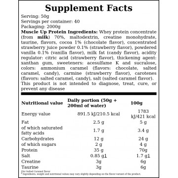 Muscle Up Protein - 2000g - Strawberry - 2