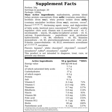 Mass Active - 1000g - Strawberry - 2