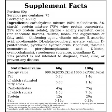 Pure American Gainer - 4500g - Strawberry - 2