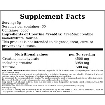 Creatine CreaMaX - 300g - 2