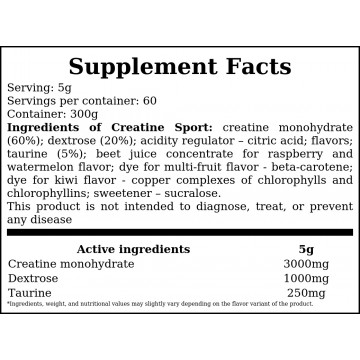 Creatine Sport - 300g - Watermelon - 2