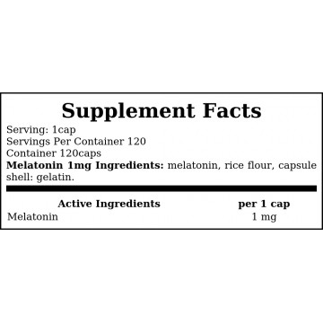 Melatonin 1mg - 120caps. - 2