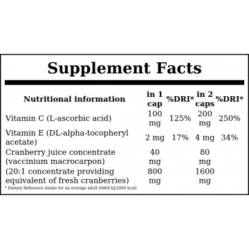 Cranberry 20:1 - 180softgels - 2