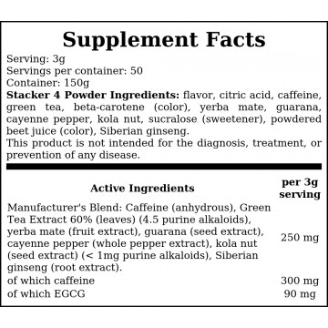 Stacker 4  Powder 150g - Fruit Punch - 2