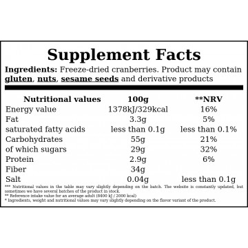 Cranberry Lyophilized - 50g - 2