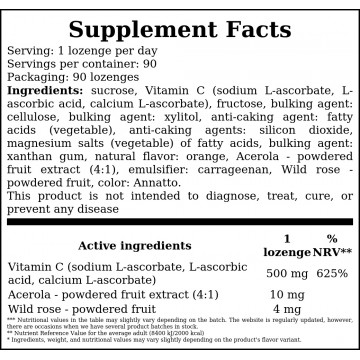 Vitamin C 500mg - 90vchewables - Cranberry Raspberry PL - 2