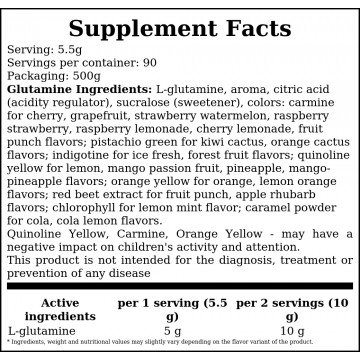 Glutamine  - 500g - Grapefruit - 2