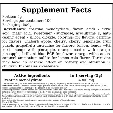 Creatine Monohydrate - 500g - Cactus Orange - 2