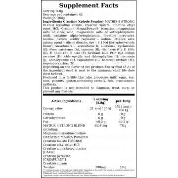 Creatine Xplode Powder - 260g. - Grapefruit - 2