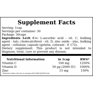 Levit C+ - 30caps. - 2