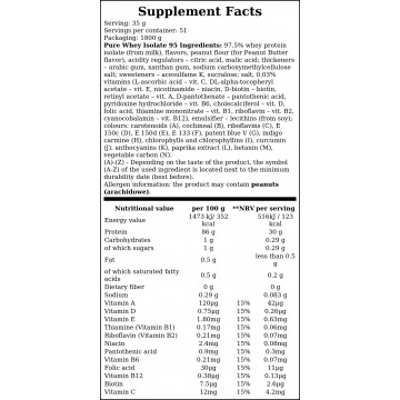 Pure Whey Isolate 95 - 1800g - Peanut Butter - 2
