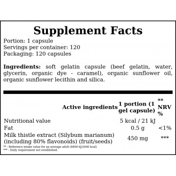 Milk Thistle Extract 150mg - 60vcaps. - 2