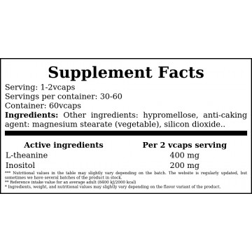 L-Theanine 200mg - 60cvaps. - 2