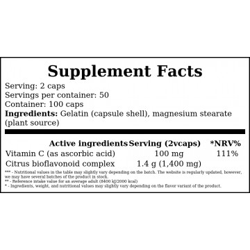 Citrus Bioflavonoids 700mg - 100vcaps. - 2