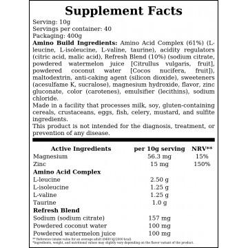 Amino Build - 400g - Tropical Twist - 2