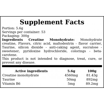 Creatine Monohydrate - 300g - Pink Lemonade - 2