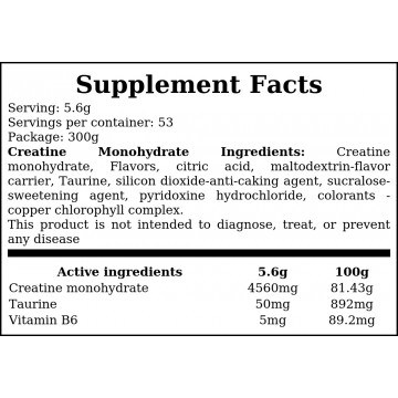 Creatine Monohydrate - 300g - Cola Lime - 2