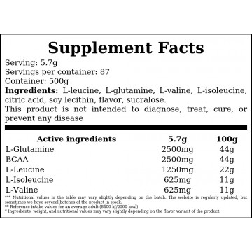 BCAA Recovery - 500g - Apple - 2