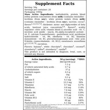 Mass Active - 1000g - Chocolate - 2