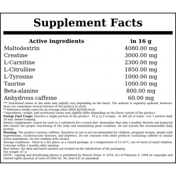 Energy Fuel - Lemon - 240g - 2