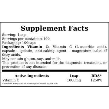 Vitamin C 1000mg - 100caps. NEW - 2