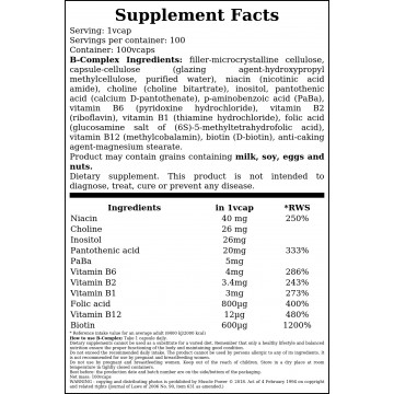 B-Complex - 100vcaps. - 2