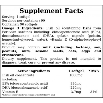 Omega-3 330/220 - 90softgels NEW - 2