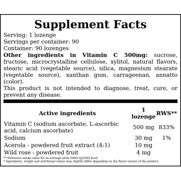 Vitamin C 500mg - 90vchewable tablets - Orange - 2