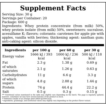 Whey - 600g - Vanilla Blueberry - 2