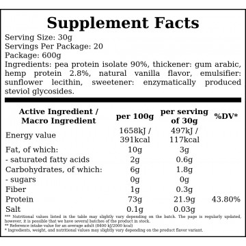 Vegan Protein - 600g - Vanilla - 2