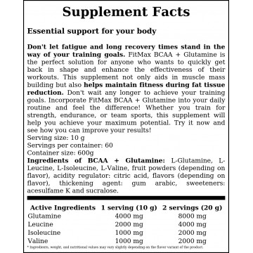 Bcaa + Glutamine - 600g - Cherry - 2