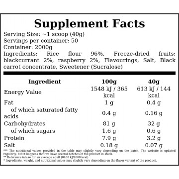 Anabolic Cream Of Rice - 2000g - Banana - 2