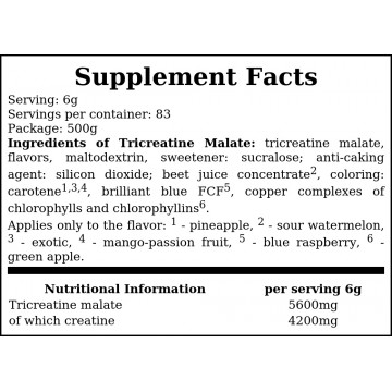 Tricreatine Malate - 500g - Sour Watermelon - 2