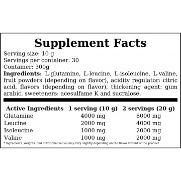 Bcaa + Glutamine - 300g - Orange - 2