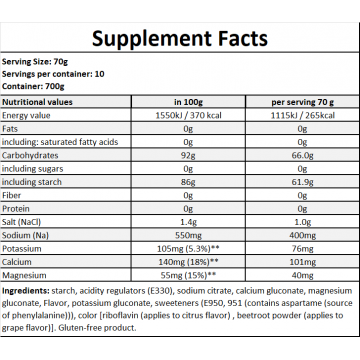 Vitargo Electrolyte - 700g - Grapes - 2