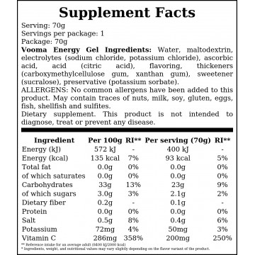 Vooma Energy Gel - 70g - Berry - 2