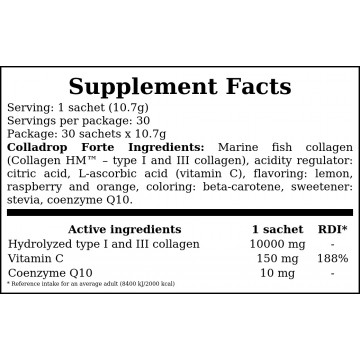Colladrop Forte - 283g - Kolagen Morski (30szt) - 2
