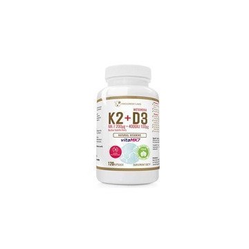 Vitamin K2 VitaMk-7 200mcg + D3 4000IU - 120caps. - 2